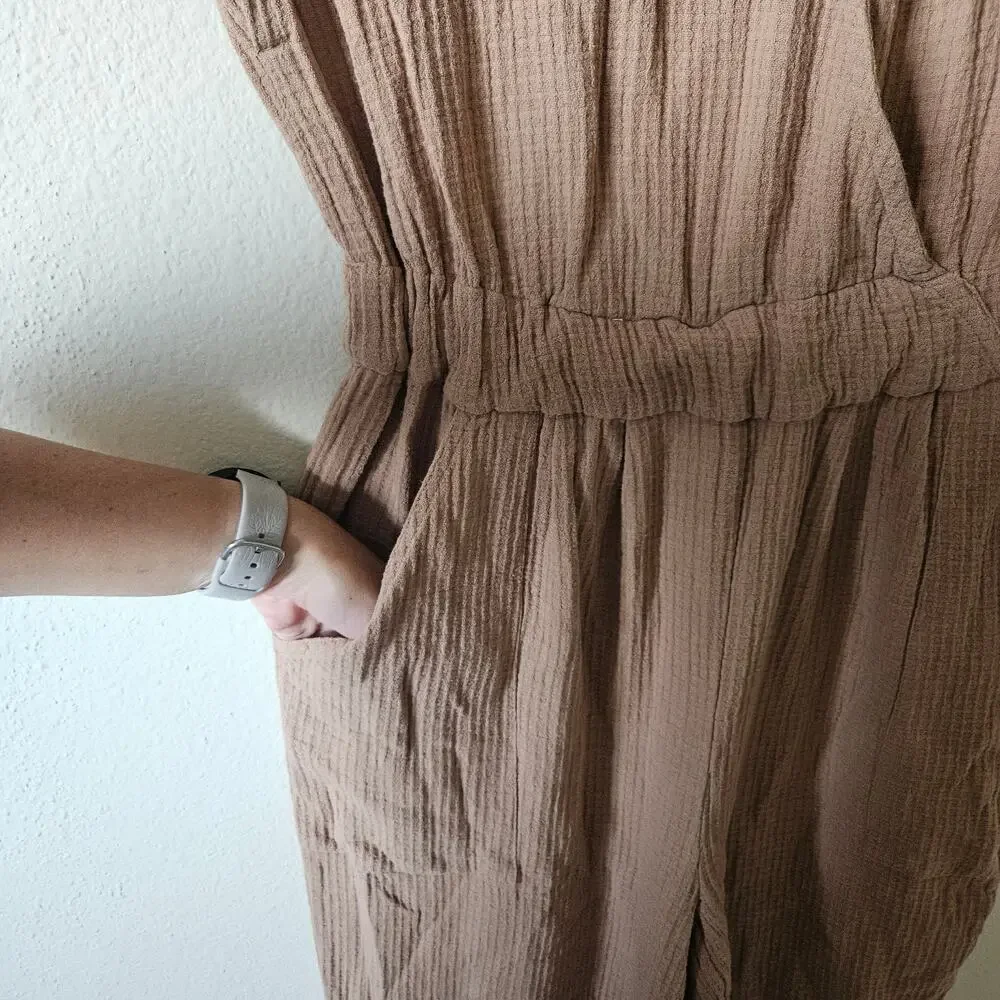 Basin and Range Sleeveless Waffle Jumpsuit - Women's Small